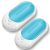 OUTJUT Calentador de Manos Reutilizable 2 Pack, 6000mAh Calentador Eléctrico de Bolsillo Portátil 3 Modos de Calor para Deportes al Aire Libre Golf Invierno Camping (Blanco Azul)